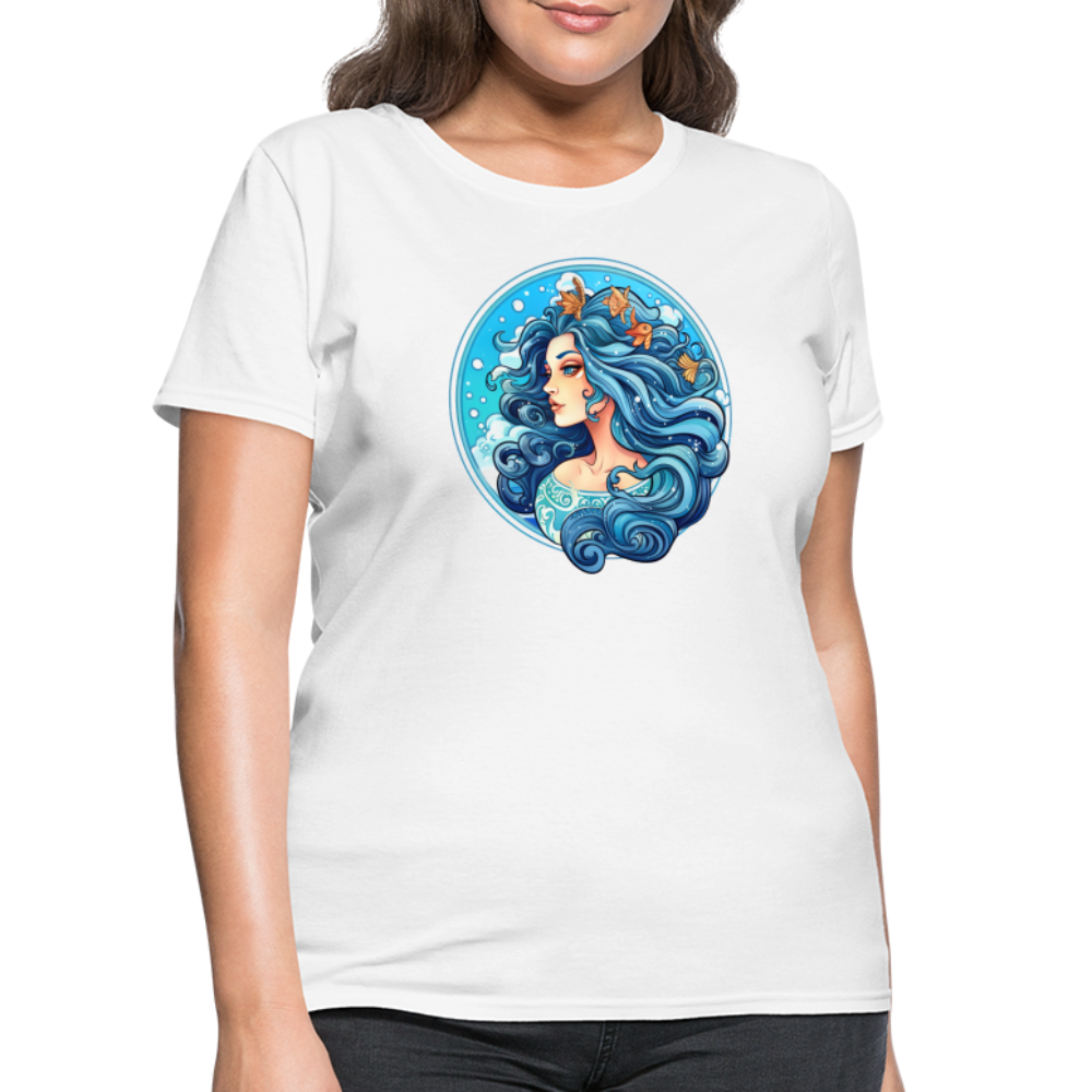 Women's Symbol Aquarius T-Shirt - white