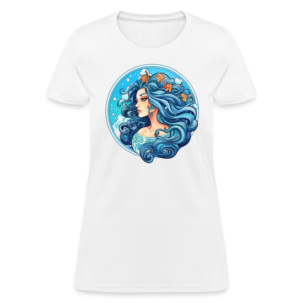 Women's Symbol Aquarius T-Shirt - white