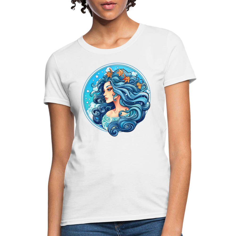 Women's Symbol Aquarius T-Shirt - white