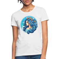 Thumbnail for Women's Symbol Aquarius T-Shirt - white