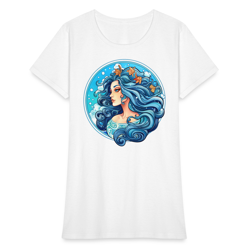 Women's Symbol Aquarius T-Shirt - white