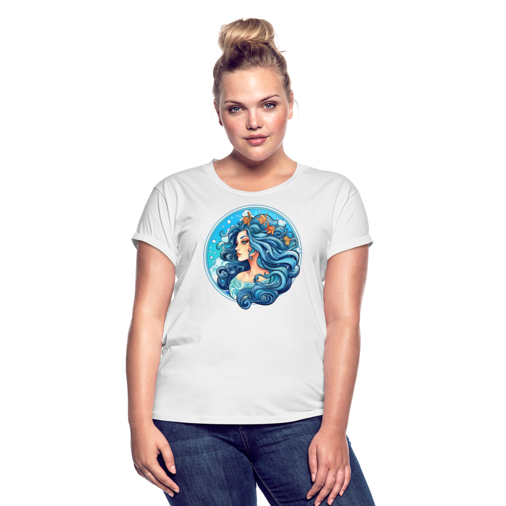 Women's Symbol Aquarius Relaxed Fit T-Shirt - white