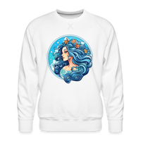 Thumbnail for Men’s Symbol Aquarius Premium Sweatshirt - white