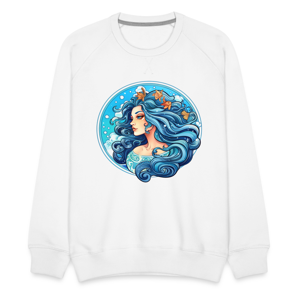 Men’s Symbol Aquarius Premium Sweatshirt - white