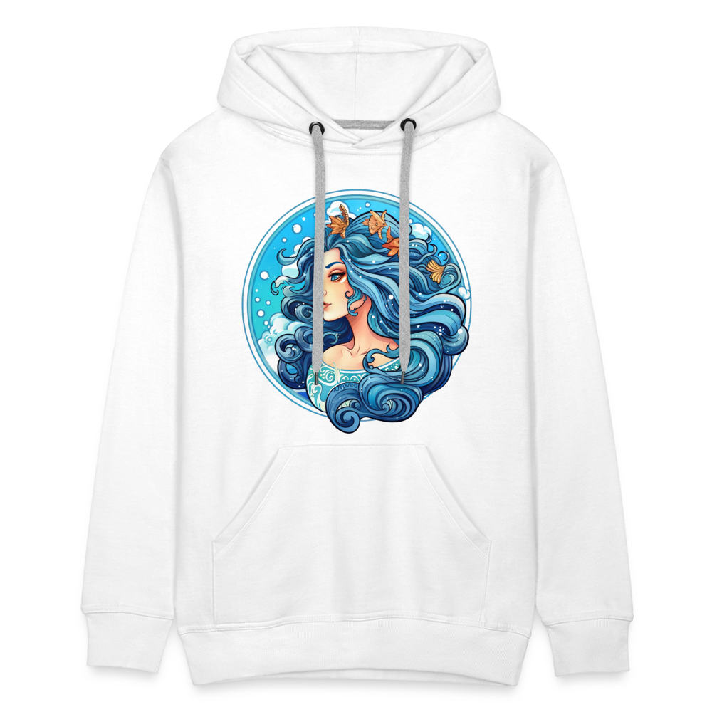 Men’s Symbol Aquarius Premium Hoodie - white