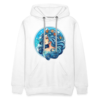 Thumbnail for Men’s Symbol Aquarius Premium Hoodie - white