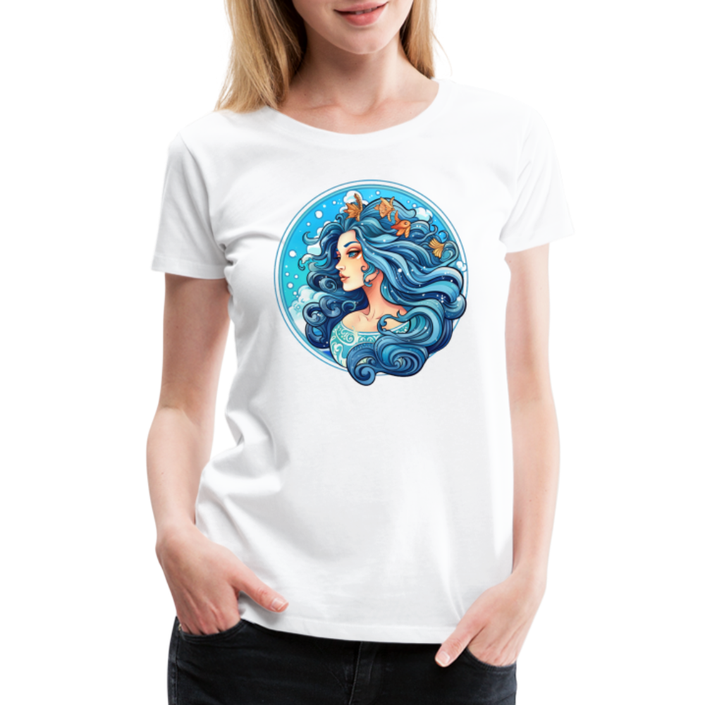 Women’s Symbol Aquarius Premium T-Shirt - white