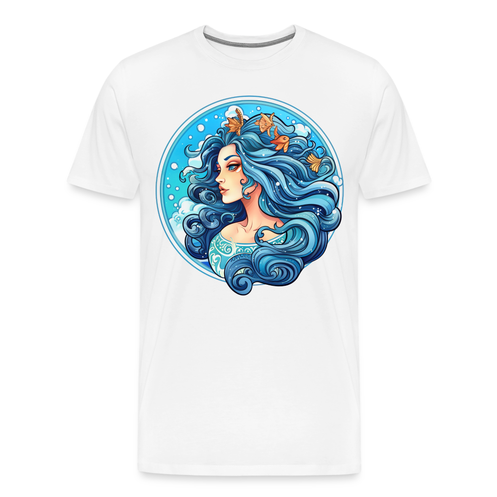 Men's Symbol Aquarius Premium T-Shirt - white