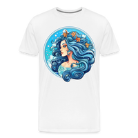 Thumbnail for Men's Symbol Aquarius Premium T-Shirt - white