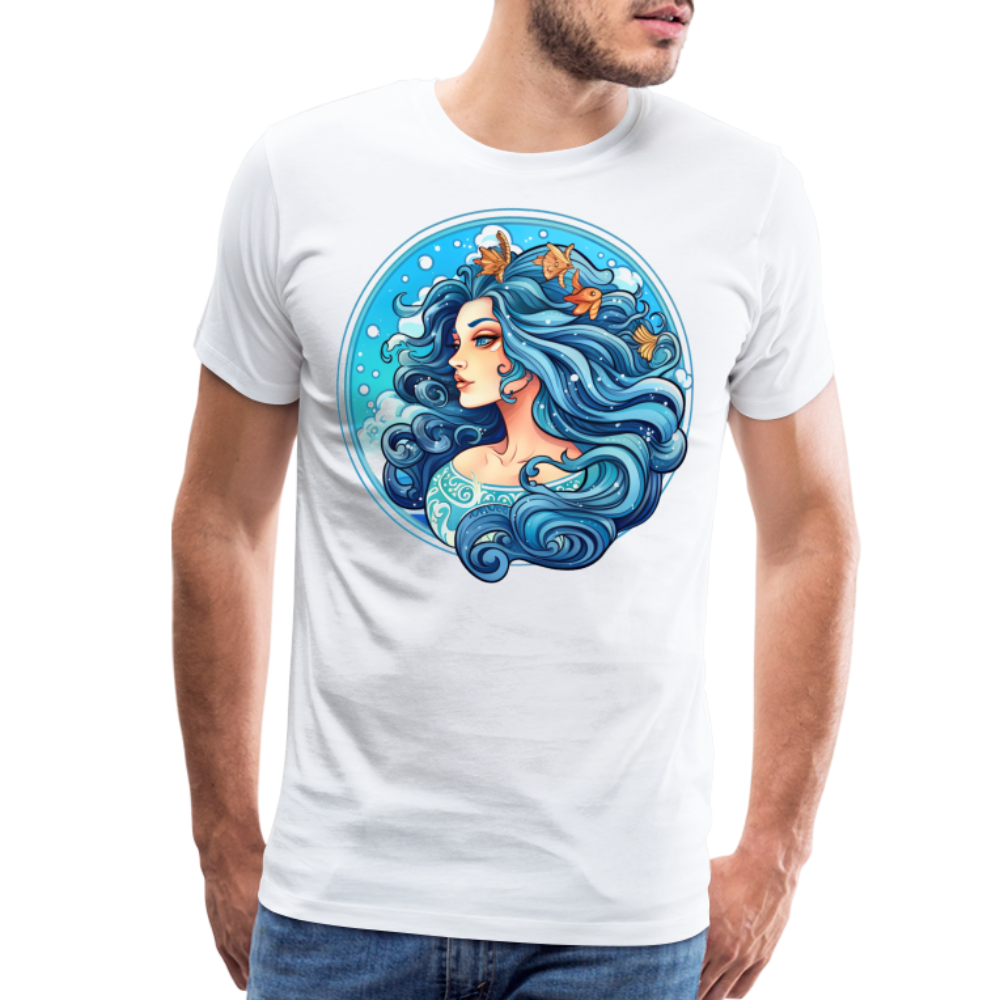 Men's Symbol Aquarius Premium T-Shirt - white