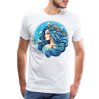 Thumbnail for Men's Symbol Aquarius Premium T-Shirt - white