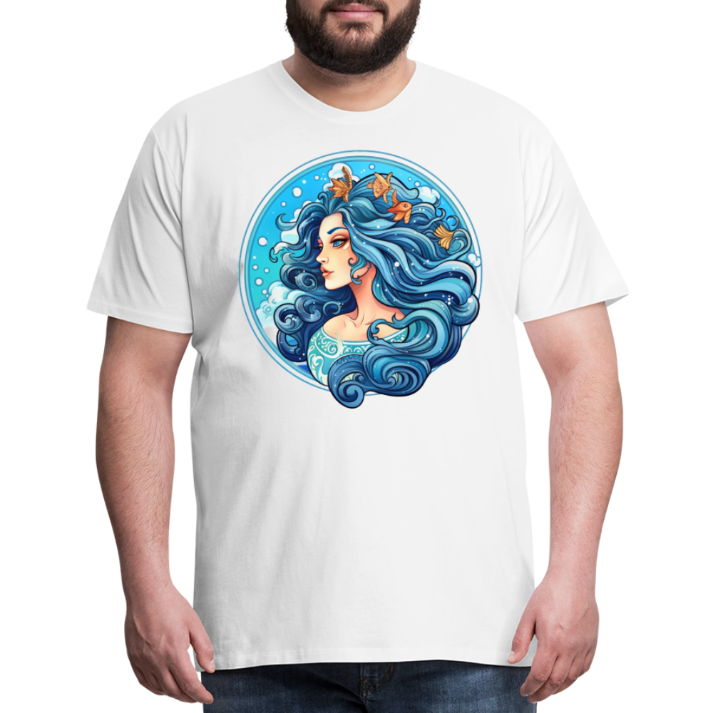 Men's Symbol Aquarius Premium T-Shirt - white