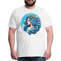 Thumbnail for Men's Symbol Aquarius Premium T-Shirt - white