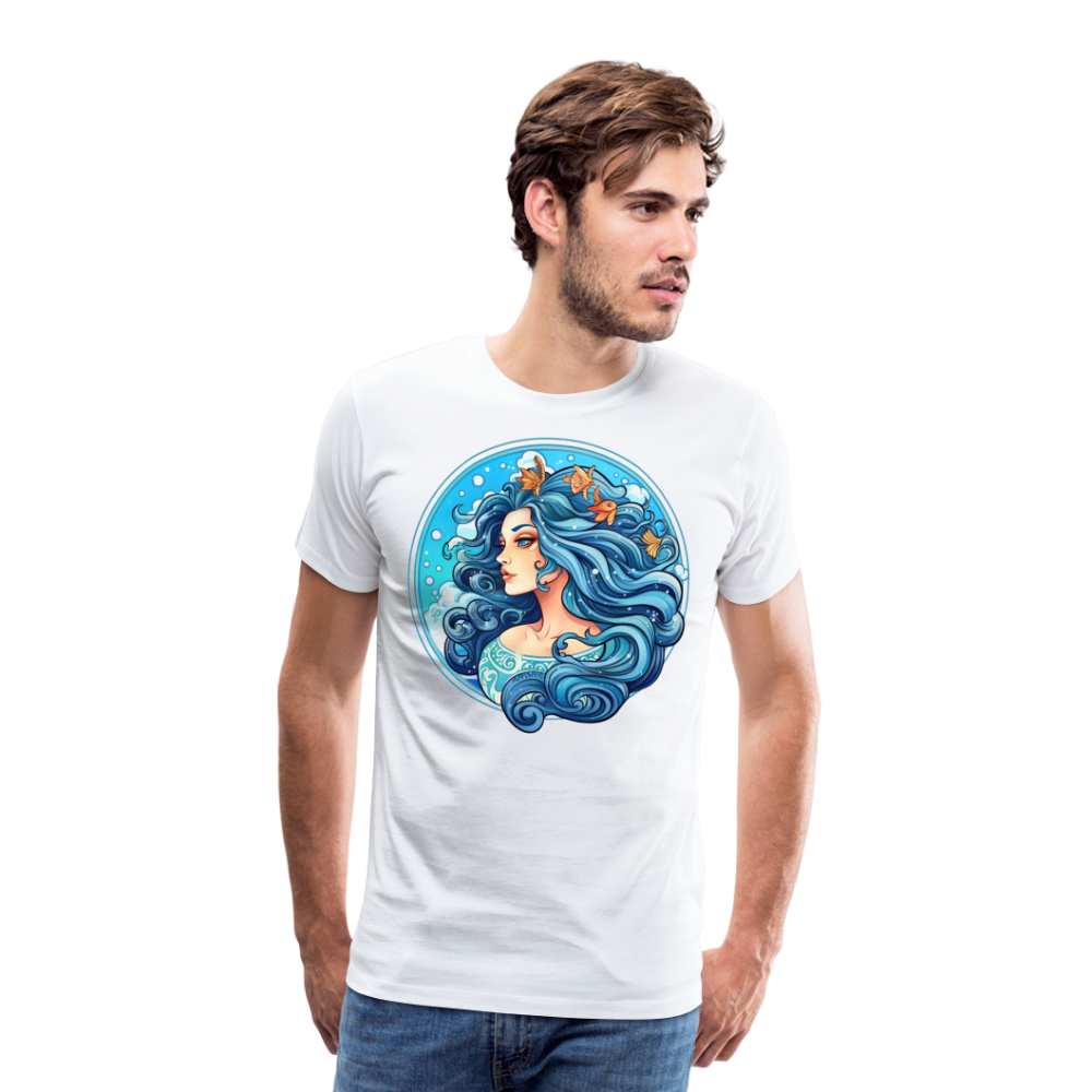 Men's Symbol Aquarius Premium T-Shirt - white