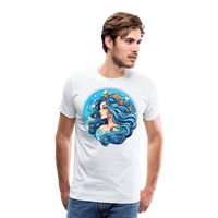 Thumbnail for Men's Symbol Aquarius Premium T-Shirt - white