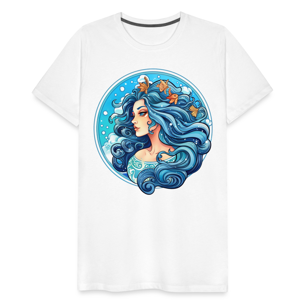 Men's Symbol Aquarius Premium T-Shirt - white