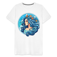 Thumbnail for Men's Symbol Aquarius Premium T-Shirt - white