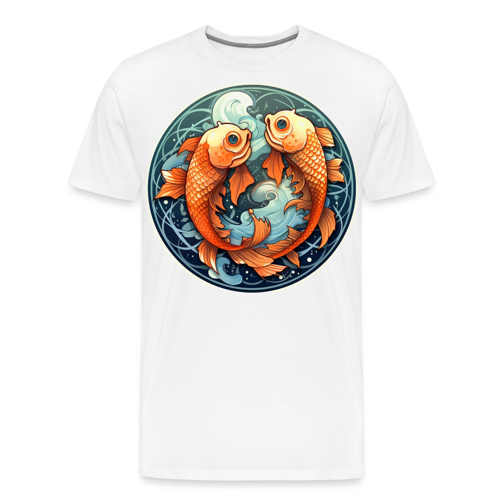 Men's Symbol Pisces Premium T-Shirt - white