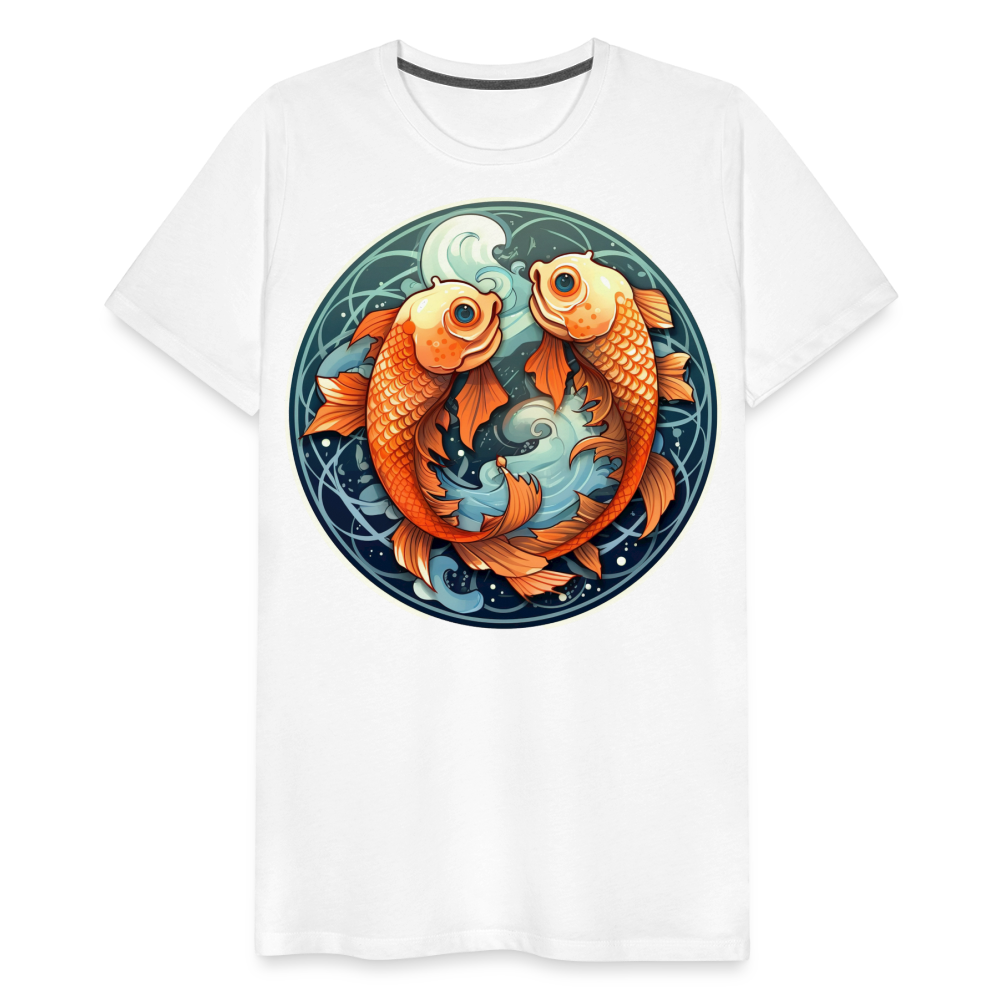 Men's Symbol Pisces Premium T-Shirt - white