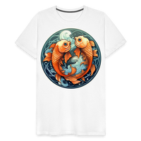 Thumbnail for Men's Symbol Pisces Premium T-Shirt - white