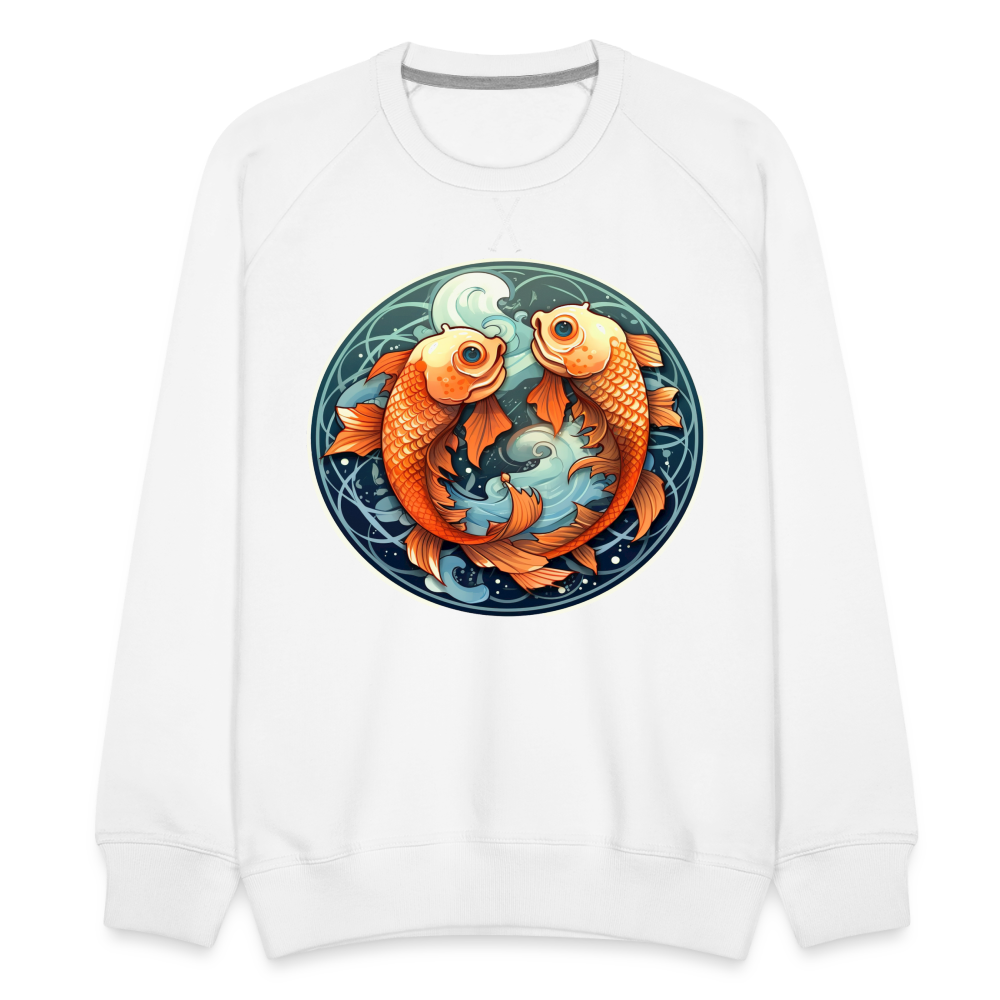 Men’s Symbol Pisces Premium Sweatshirt - white