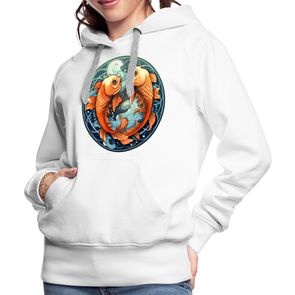 Women’s Symbol Pisces Premium Hoodie - white