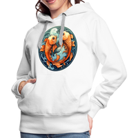 Thumbnail for Women’s Symbol Pisces Premium Hoodie - white