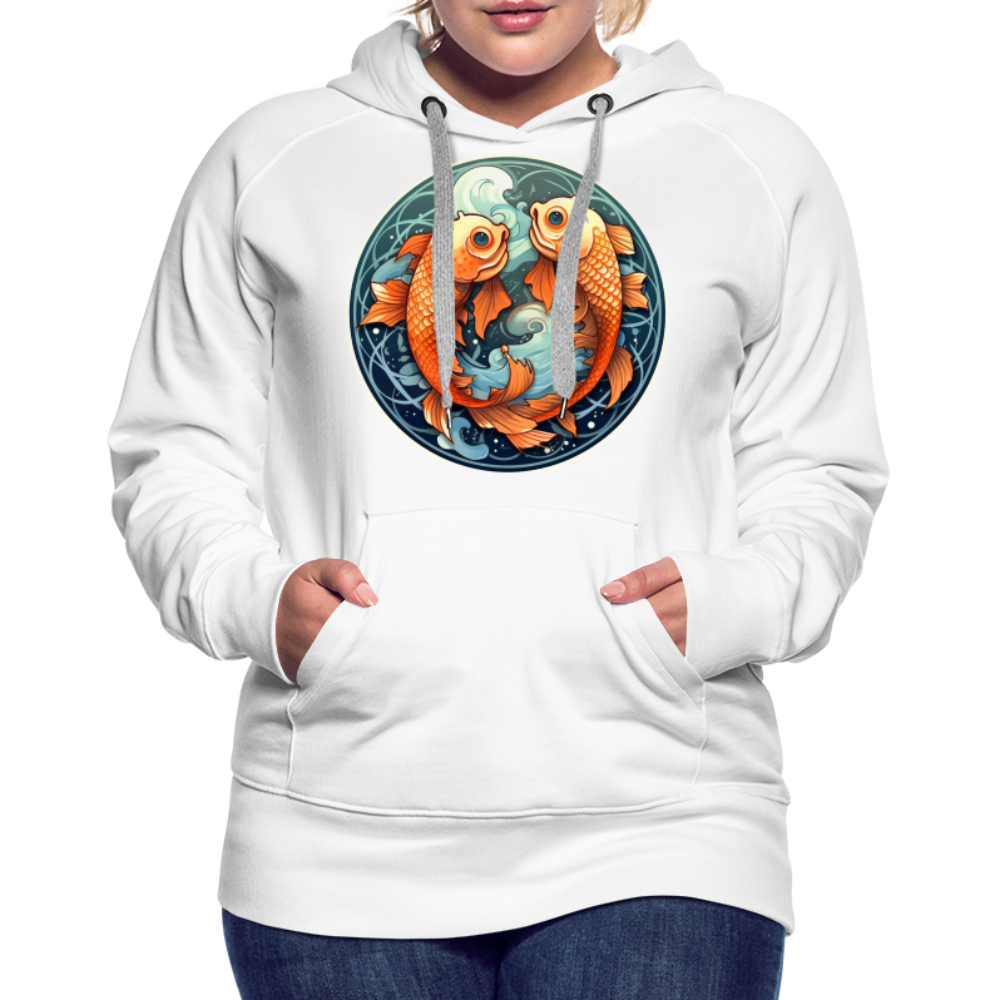 Women’s Symbol Pisces Premium Hoodie - white