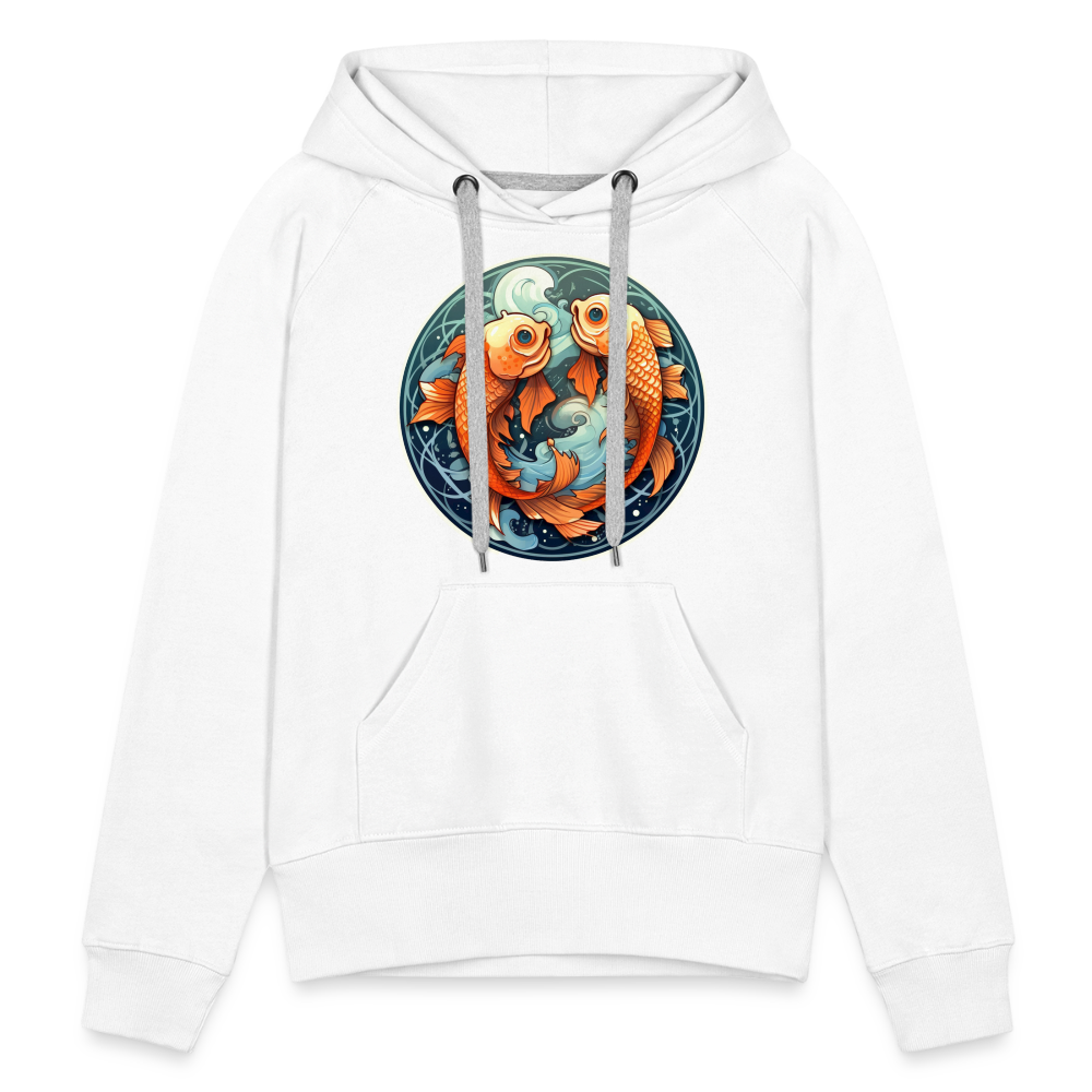 Women’s Symbol Pisces Premium Hoodie - white