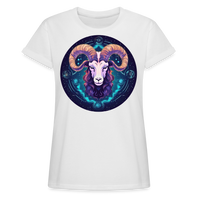 Thumbnail for Women's Mystic  Aries Relaxed Fit T-Shirt - white