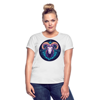 Thumbnail for Women's Mystic  Aries Relaxed Fit T-Shirt - white