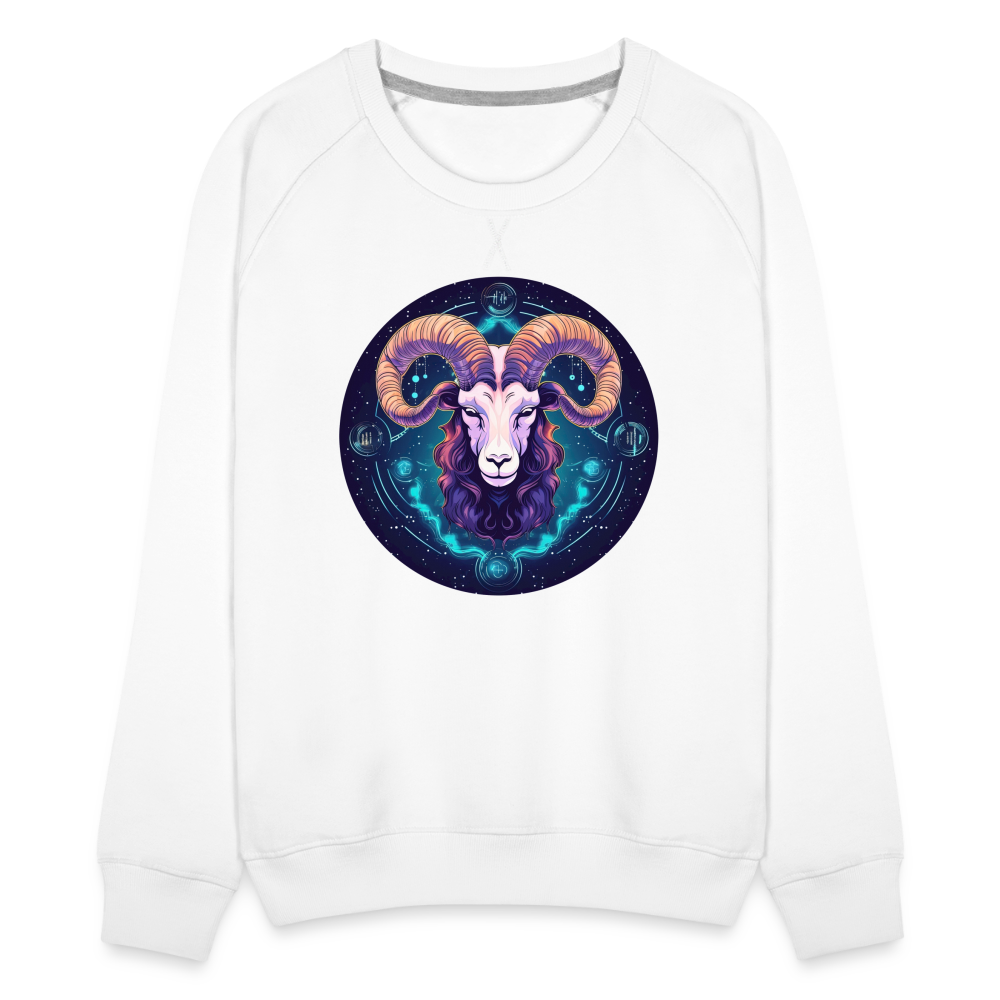 Women’s Mystic Aries Premium Sweatshirt - white