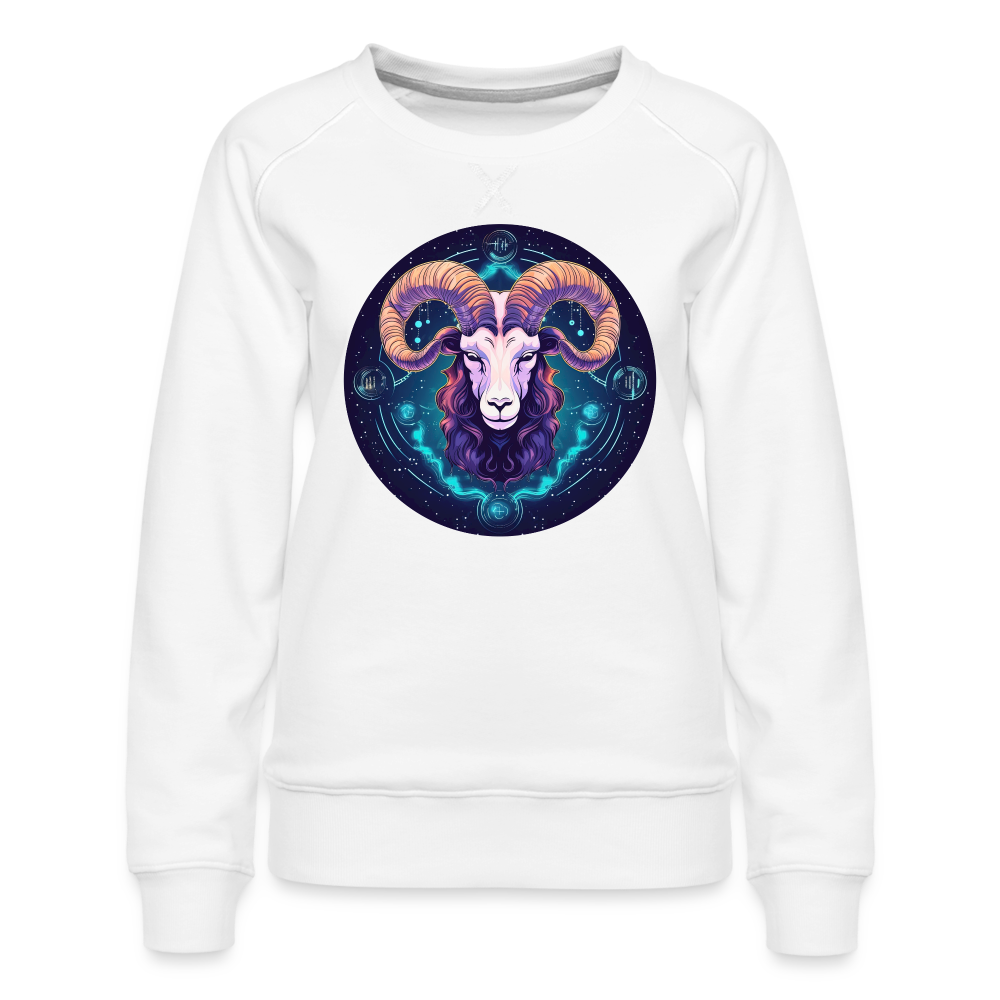 Women’s Mystic Aries Premium Sweatshirt - white