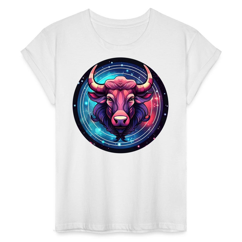 Women's Mystic Taurus Relaxed Fit T-Shirt - white