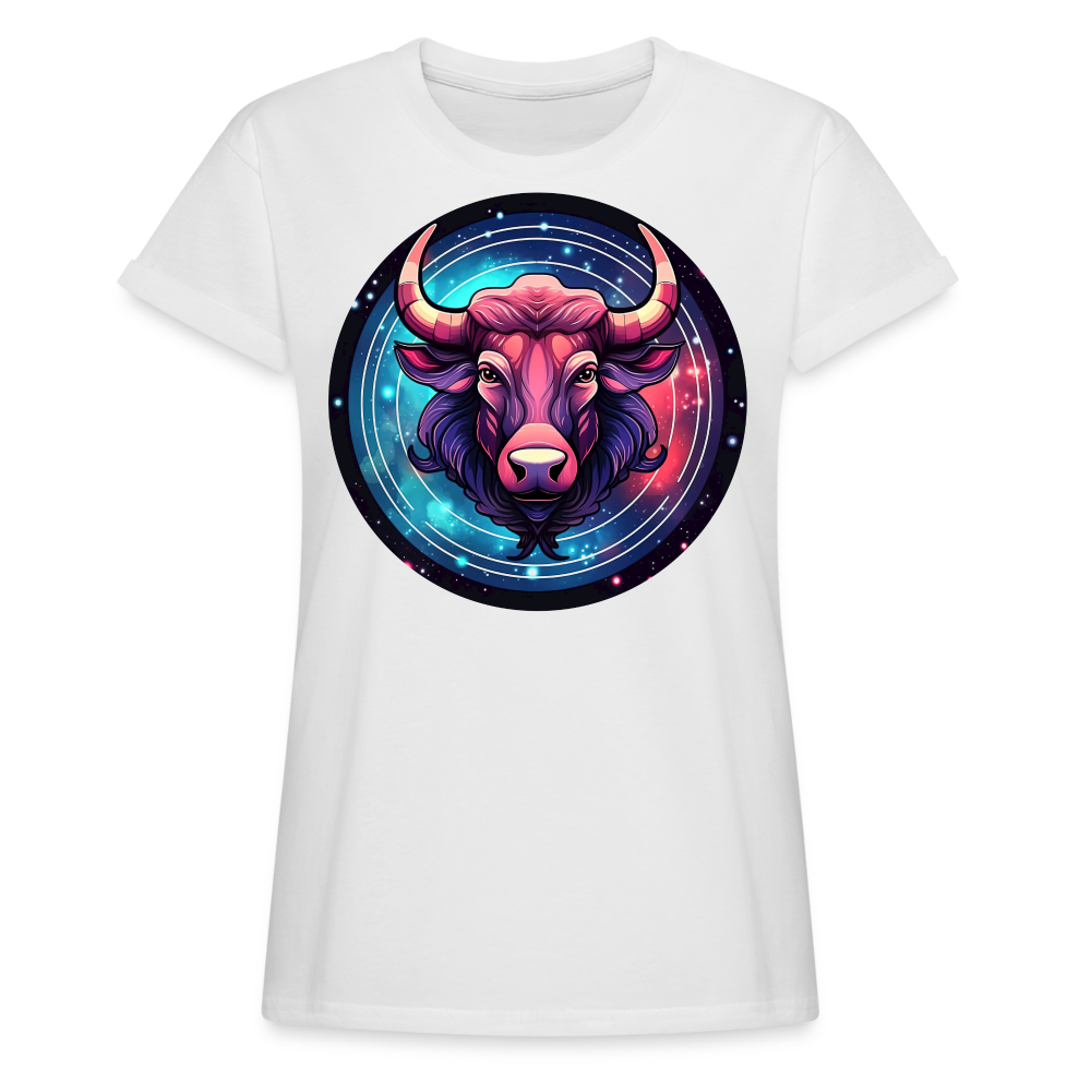 Women's Mystic Taurus Relaxed Fit T-Shirt - white