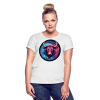 Thumbnail for Women's Mystic Taurus Relaxed Fit T-Shirt - white