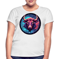 Thumbnail for Women's Mystic Taurus Relaxed Fit T-Shirt - white