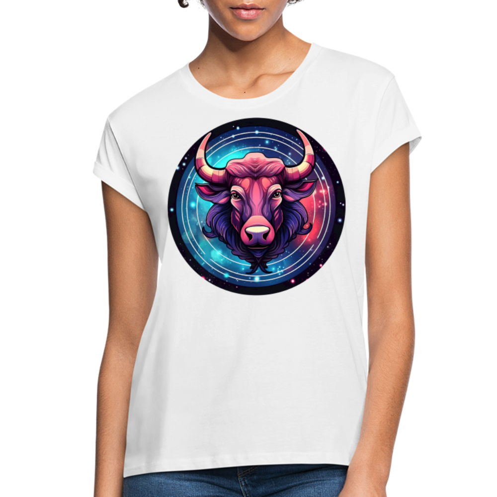 Women's Mystic Taurus Relaxed Fit T-Shirt - white