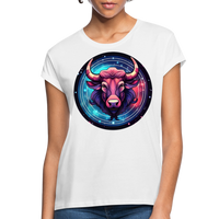 Thumbnail for Women's Mystic Taurus Relaxed Fit T-Shirt - white