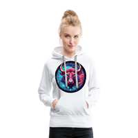 Thumbnail for Women’s Mystic Taurus Premium Hoodie - white