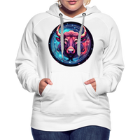 Thumbnail for Women’s Mystic Taurus Premium Hoodie - white