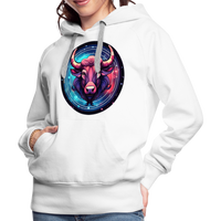 Thumbnail for Women’s Mystic Taurus Premium Hoodie - white