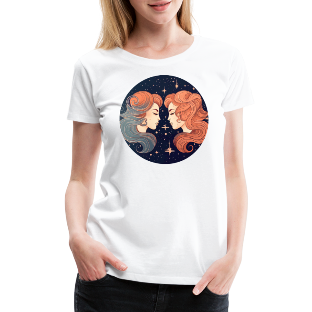 Women’s Mystic Gemini Premium T-Shirt - white