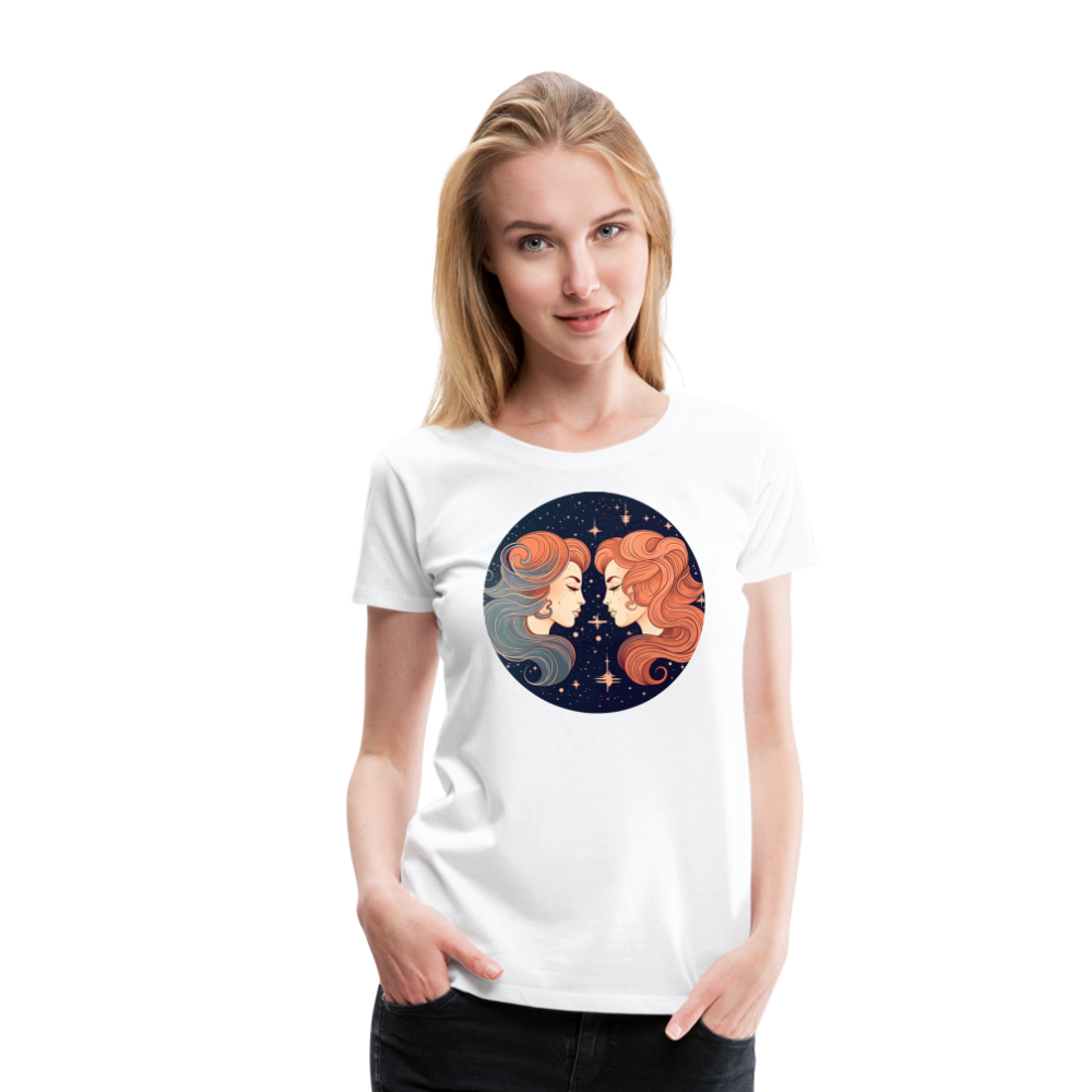 Women’s Mystic Gemini Premium T-Shirt - white