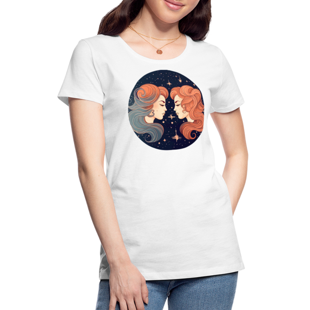 Women’s Mystic Gemini Premium T-Shirt - white