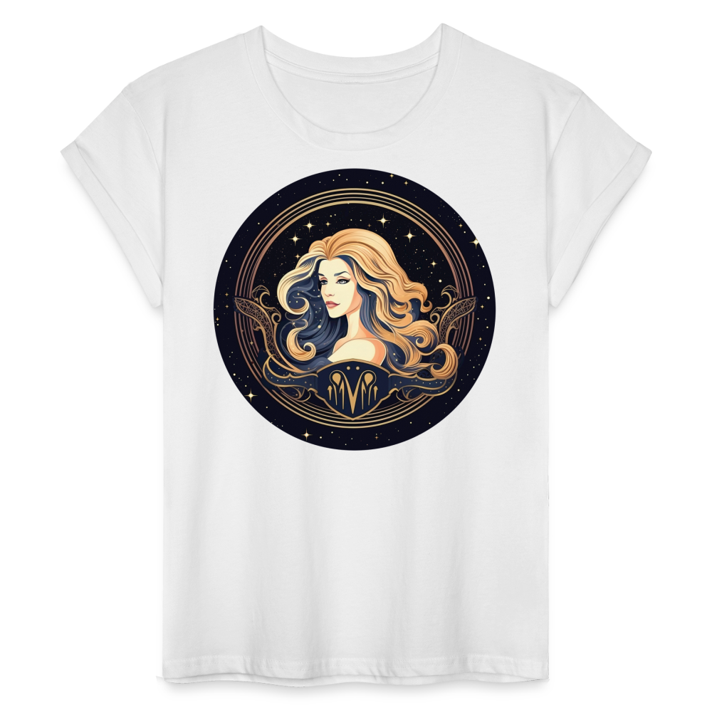 Women's Mystic Virgo Relaxed Fit T-Shirt - white