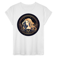 Thumbnail for Women's Mystic Virgo Relaxed Fit T-Shirt - white