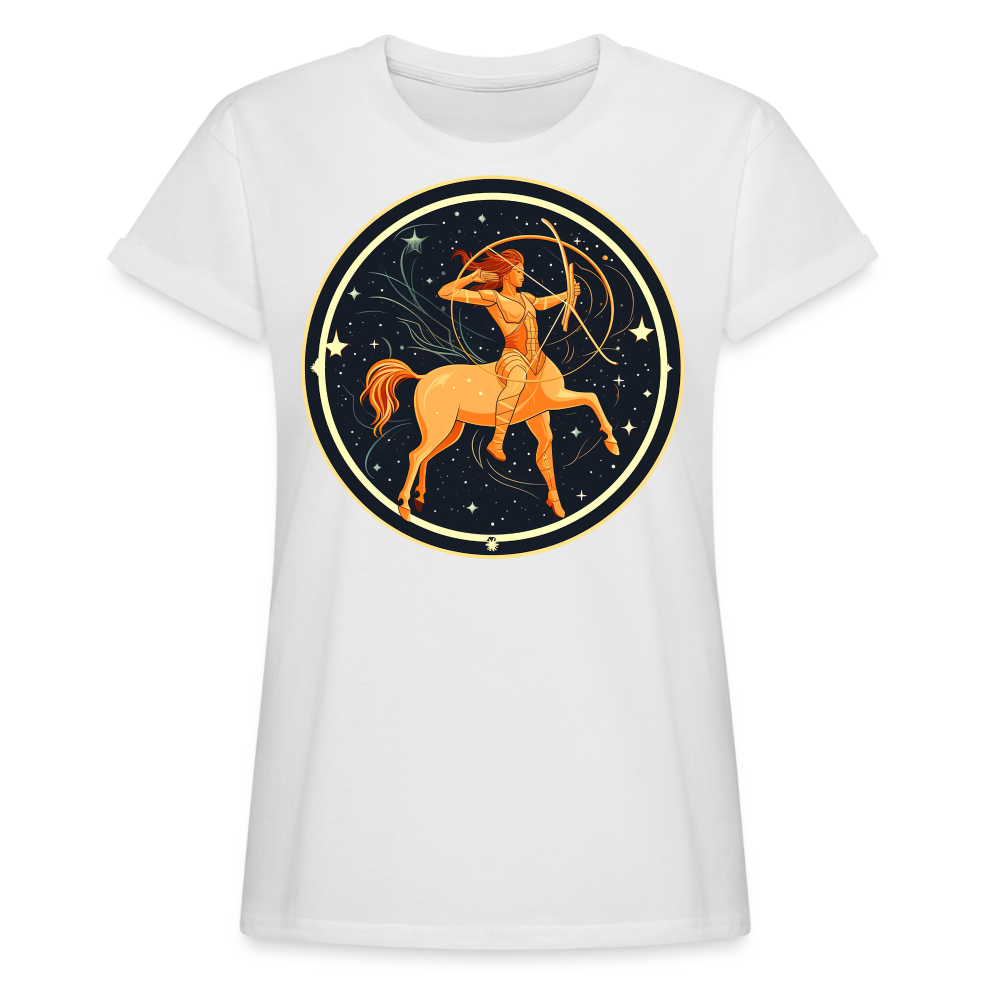 Women's Mystic Sagittarius Relaxed Fit T-Shirt - white