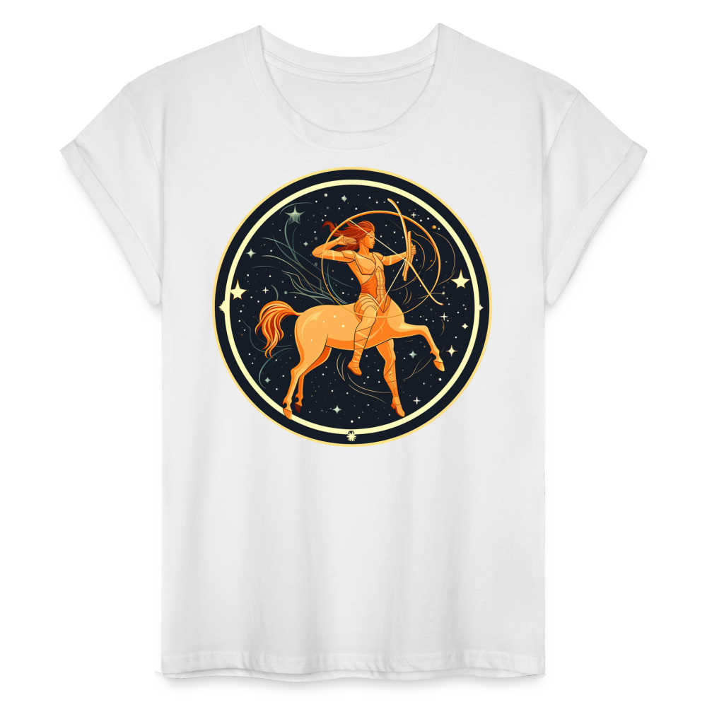 Women's Mystic Sagittarius Relaxed Fit T-Shirt - white