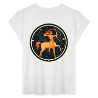 Thumbnail for Women's Mystic Sagittarius Relaxed Fit T-Shirt - white